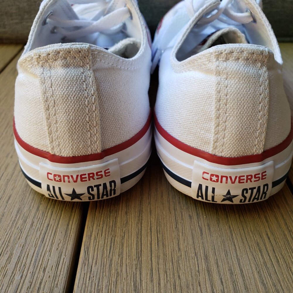 EUC CTAS Converse vintage old school optic white canvas (3Y) KICKS - Picture 6 of 7